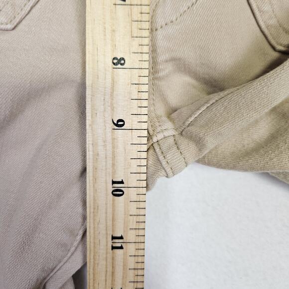 Hudson Women Taylor High Waist Flare Jean Park Beige Patch Pocket 27 Stretch Tan - Picture 14 of 16